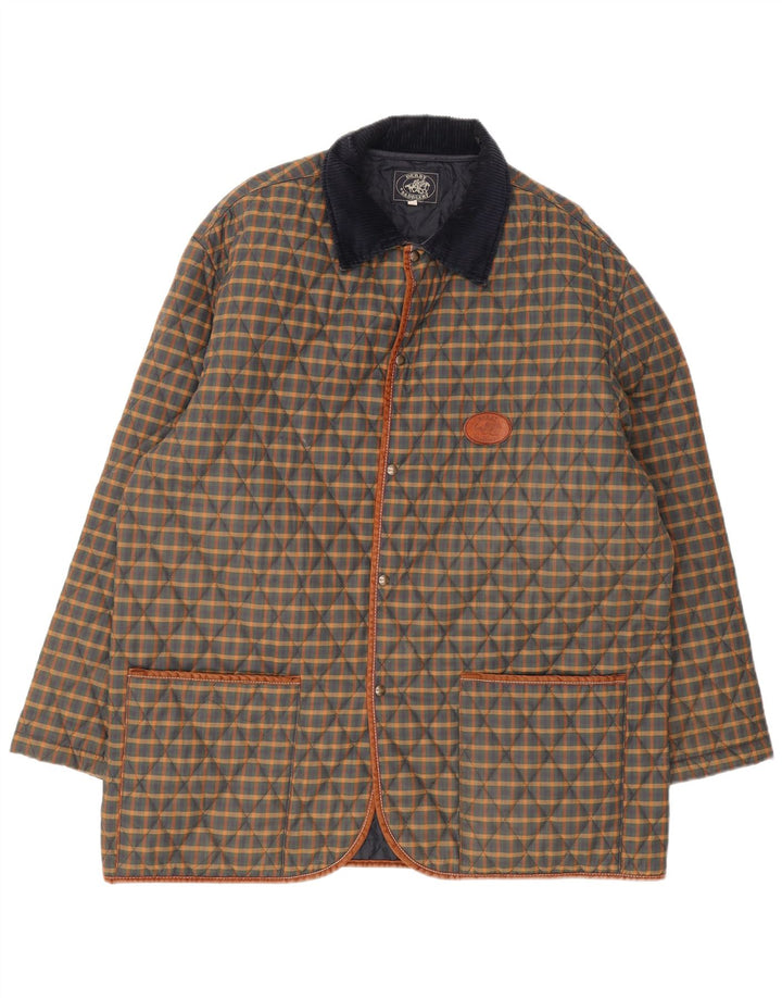Derby Saddlery Chaqueta acolchada para hombre UK 42 XL Poliéster a cuadros multicolor