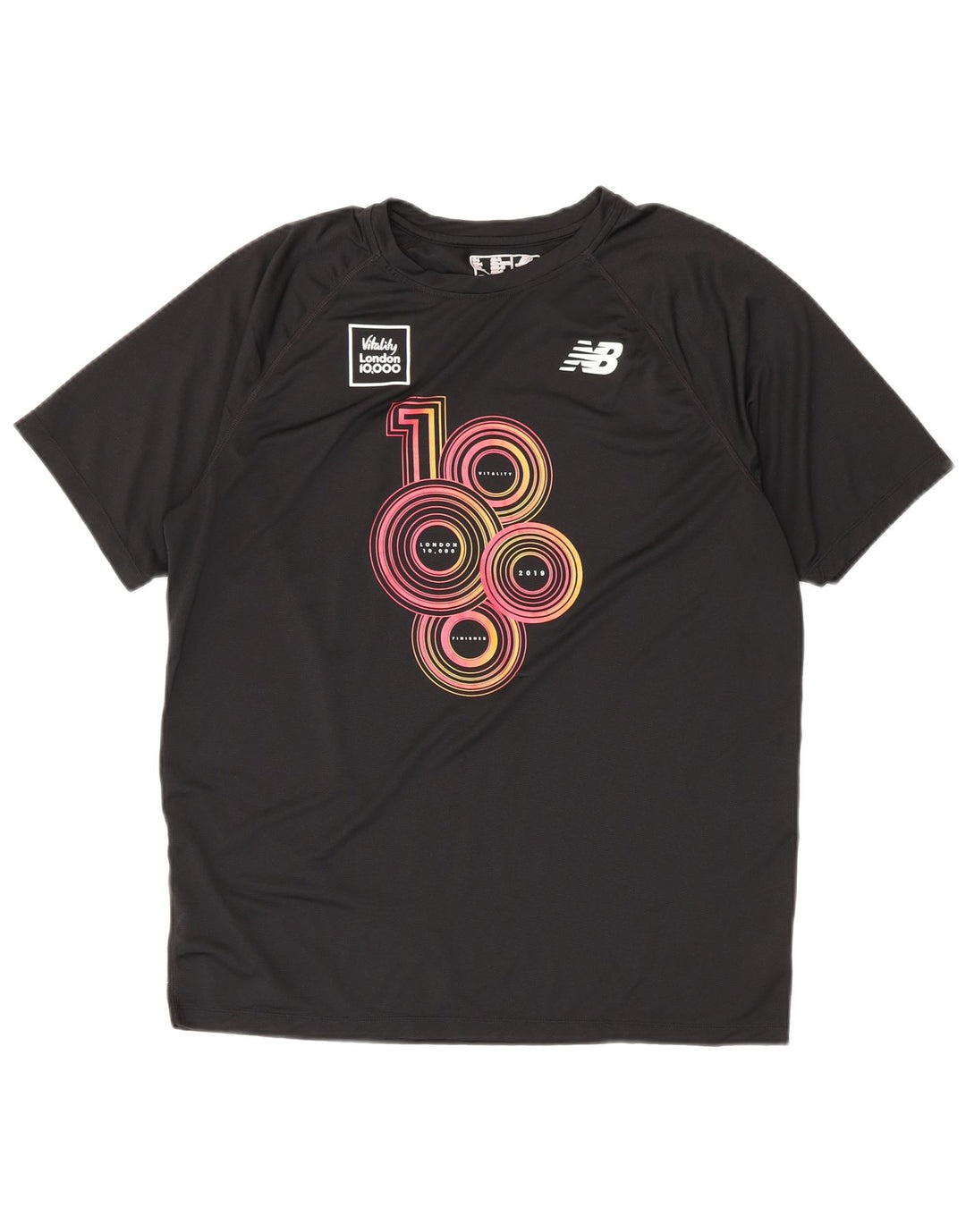 New Balance - Camiseta gráfica para hombre, talla grande, poliéster negro
