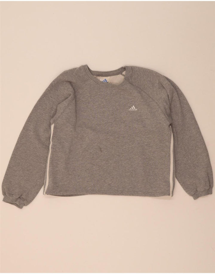 Adidas - Sudadera para mujer, talla 40, algodón gris medio