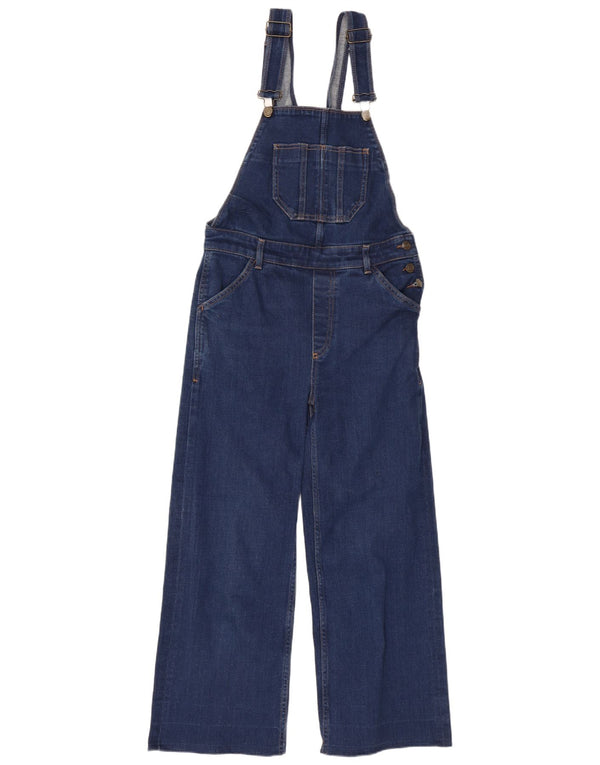 Vaqueros recortados con peto para mujer de Fat Face UK 8 Small W30 L24 Azul marino Algodón