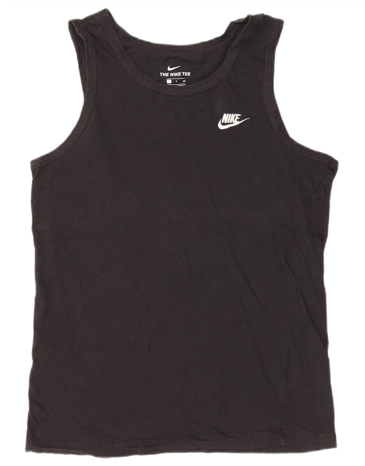 Nike - Camiseta sin mangas para hombre, talla pequeña, algodón negro