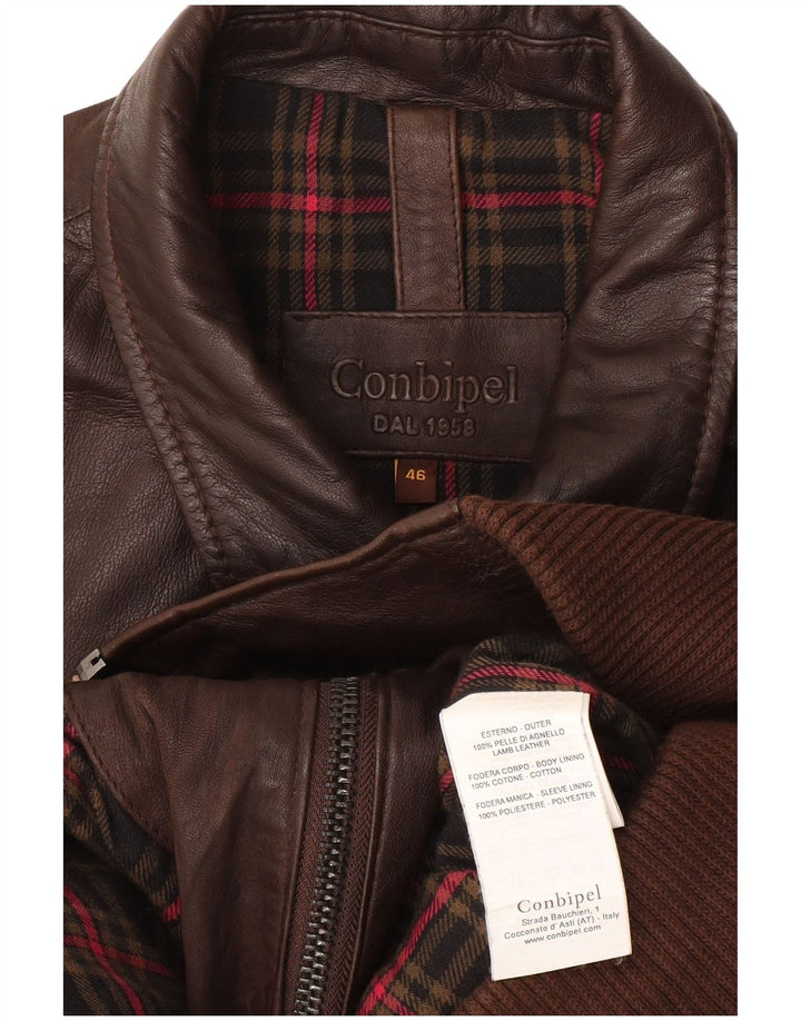 Conbipel Chaqueta de cuero para hombre IT 46 Small Cuero marrón