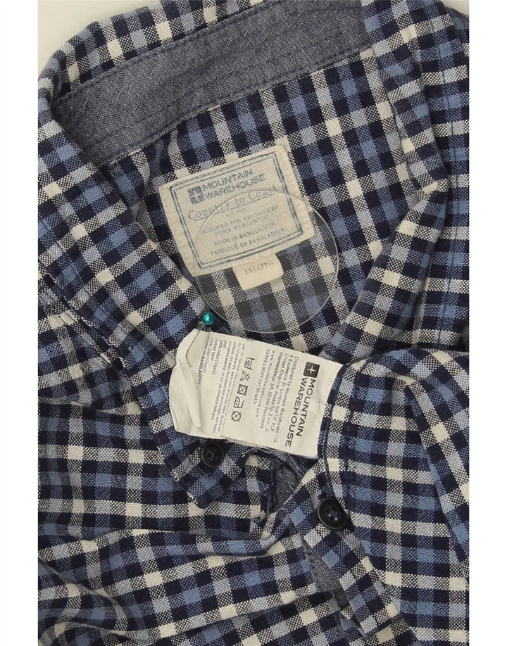 Camisa de franela para hombre Mountain Warehouse 3XL Algodón a cuadros azul marino