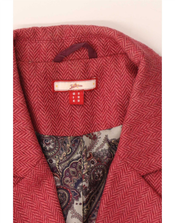 Joe Browns Chaqueta tipo blazer para mujer UK 42 Poliéster en espiga rosa medio