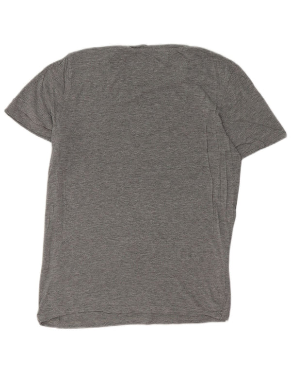 JACK & JONES Hombre Camiseta Gráfica Top Small Gris Algodón