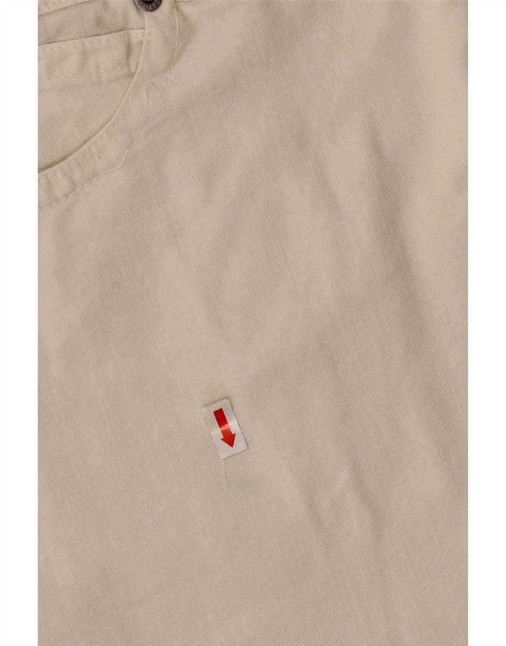 Guess Mujer Minifalda Vaquera Mediana W32 Blanco