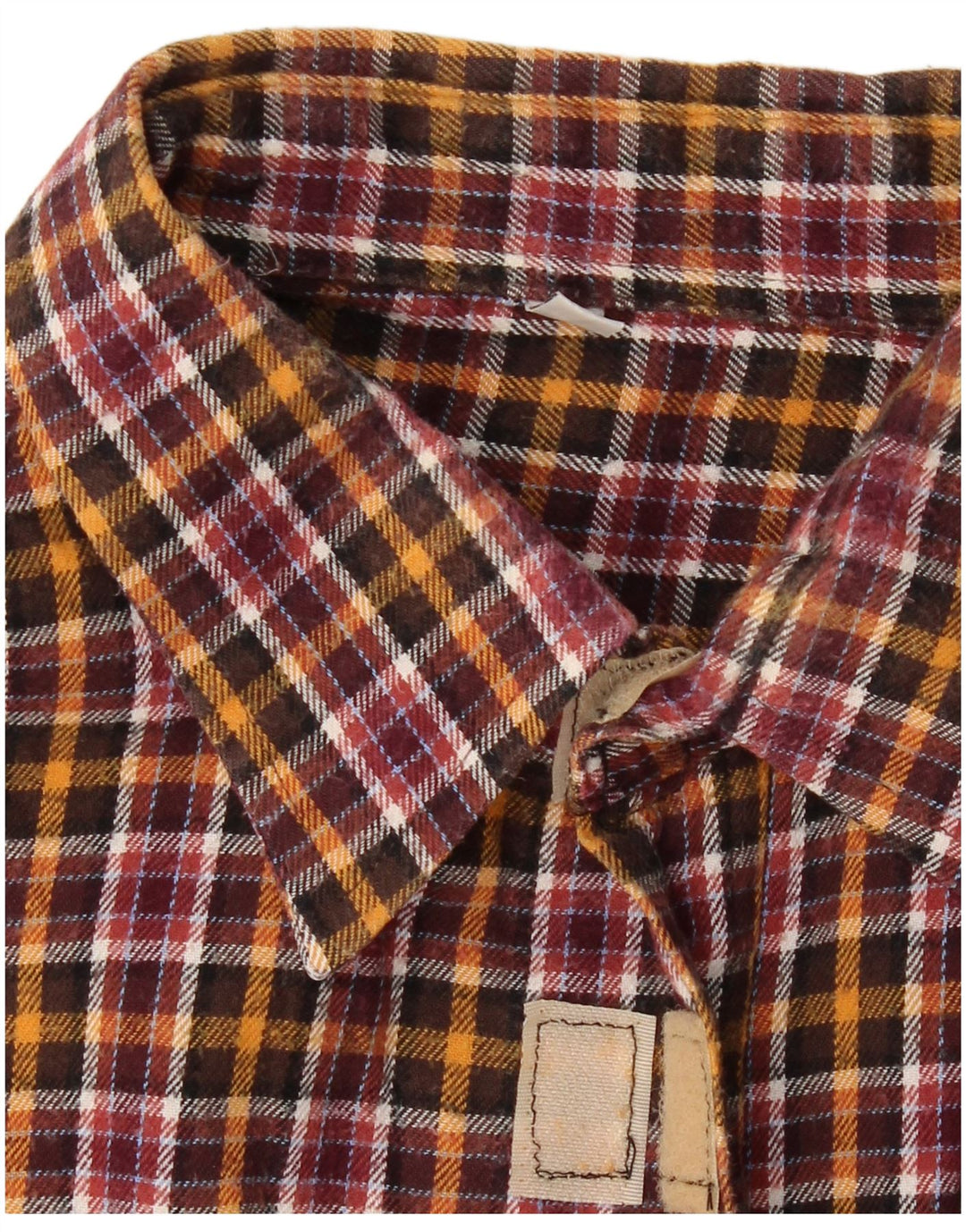 VINTAGE Camisa de franela para hombre Talla 41/42 Algodón a cuadros multicolor grande