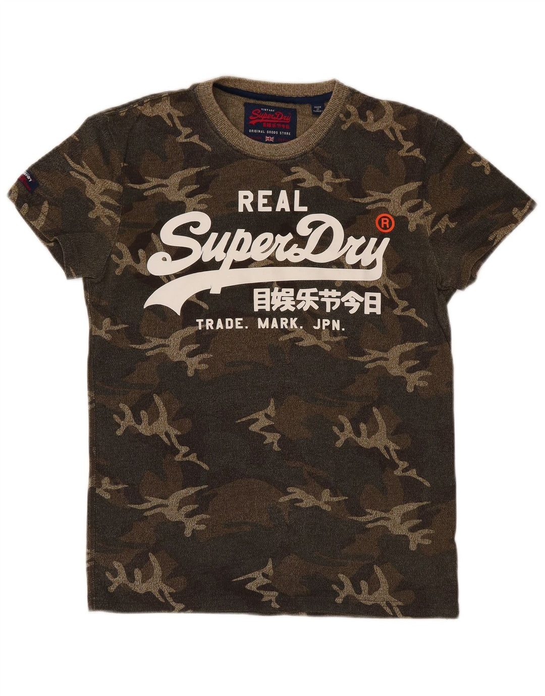 Superdry Camiseta Gráfica De Algodón Con Estampado De Camuflaje Verde Pequeño Para Hombre