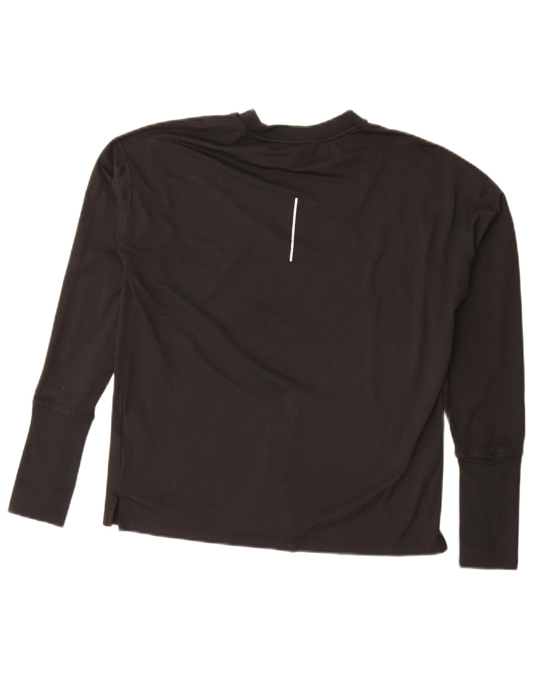Nike Dri Fit - Camiseta extragrande de manga larga para mujer, talla S, poliéster negro