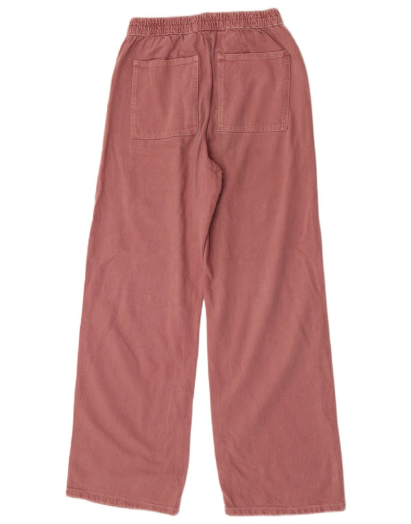 Zara Pantalón chino de pierna ancha para niña 13-14 años W26 L28 Algodón rosa