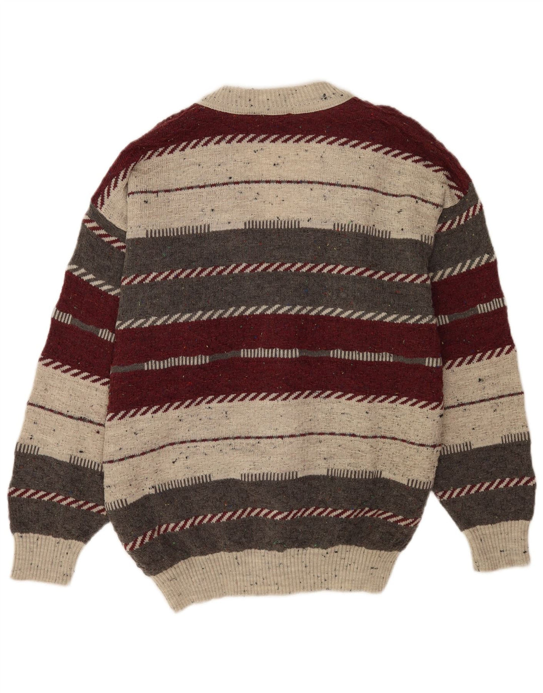 Bizzarro Cárdigan para Hombre IT 46/48 Small Lana a Rayas Multicolor