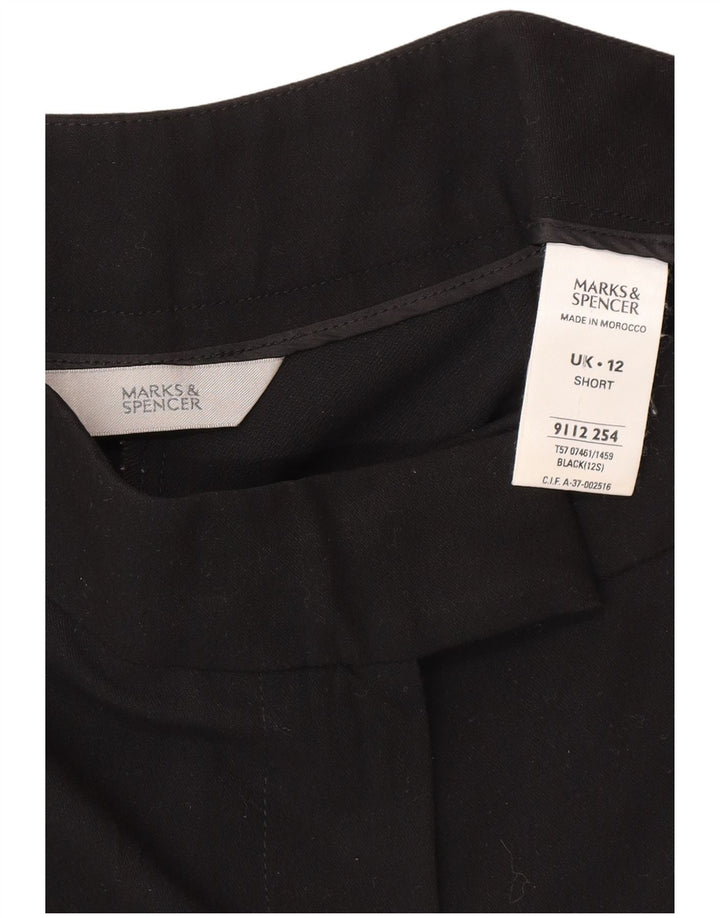 Marks & Spencer Pantalones casuales con corte de bota para mujer UK 12 Medium W30 L29 Negro