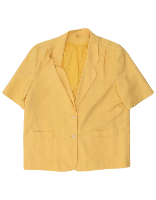 House of Fraser Chaqueta Blazer de Manga Corta con 2 Botones para Mujer UK 40 XL Amarillo