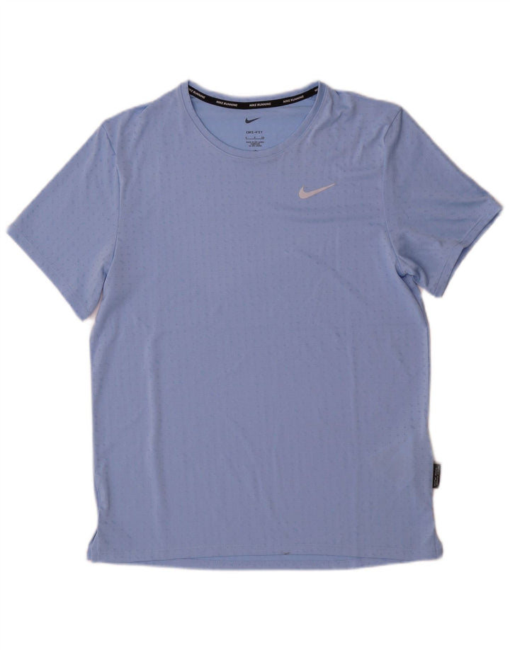 Camiseta Nike Dri Fit para hombre Top Small Blue Spotted Poliéster