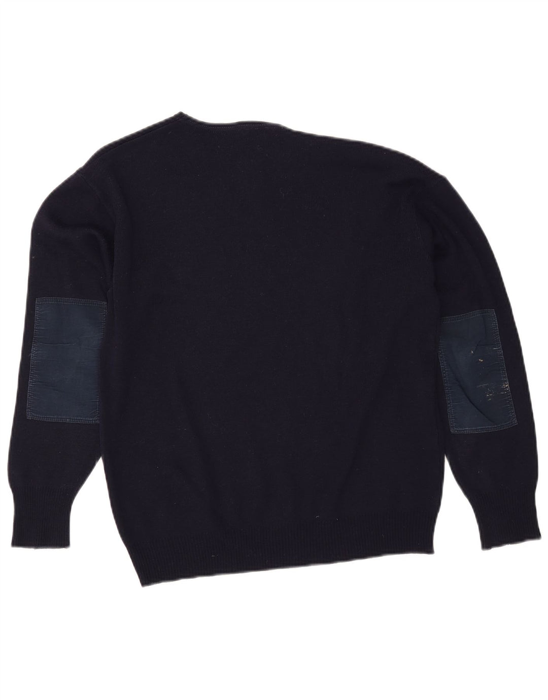 FILA Jersey con cuello barco para hombre, talla pequeña, azul marino