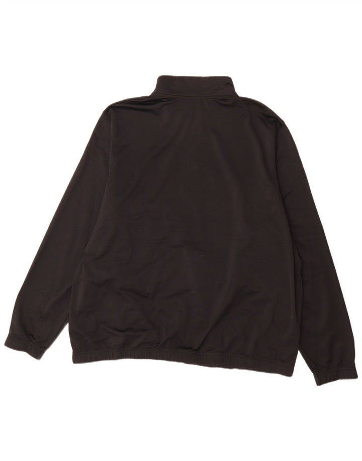 Nike - Sudadera con cuello y cremallera para hombre, talla 3XL, poliéster negro