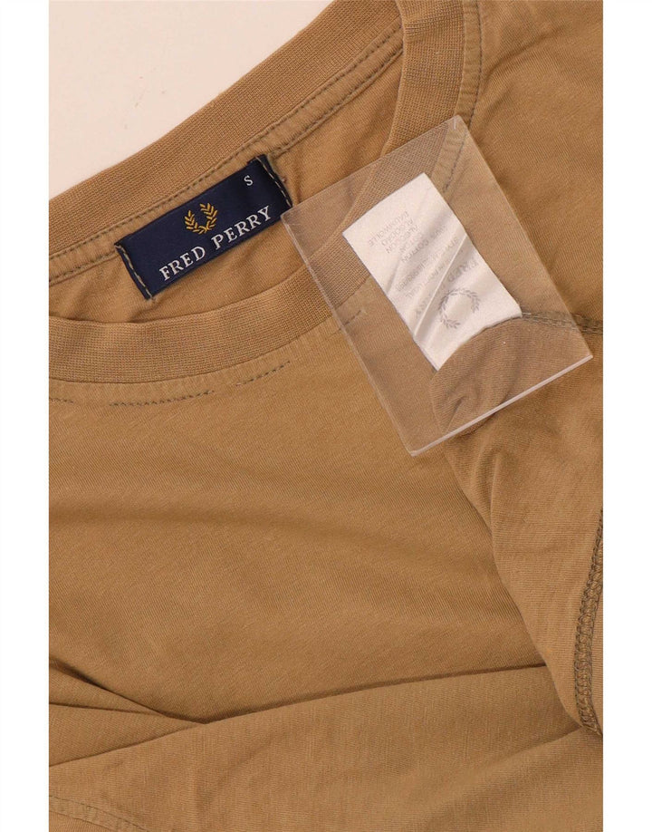 Camiseta Fred Perry Hombre Top Small Beige Algodón