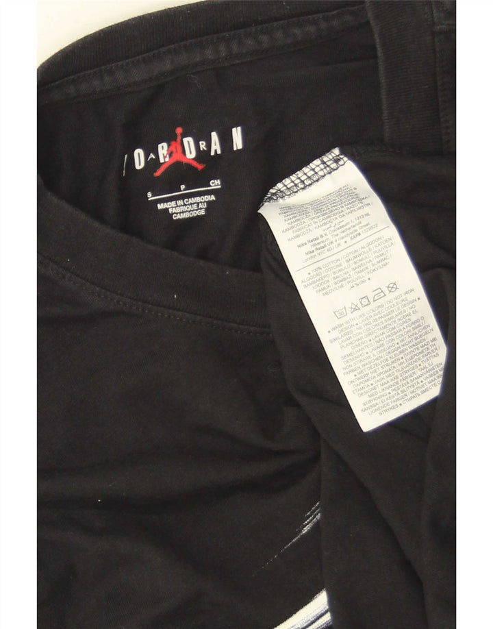 Jordan - Camiseta gráfica para hombre, talla pequeña, algodón negro