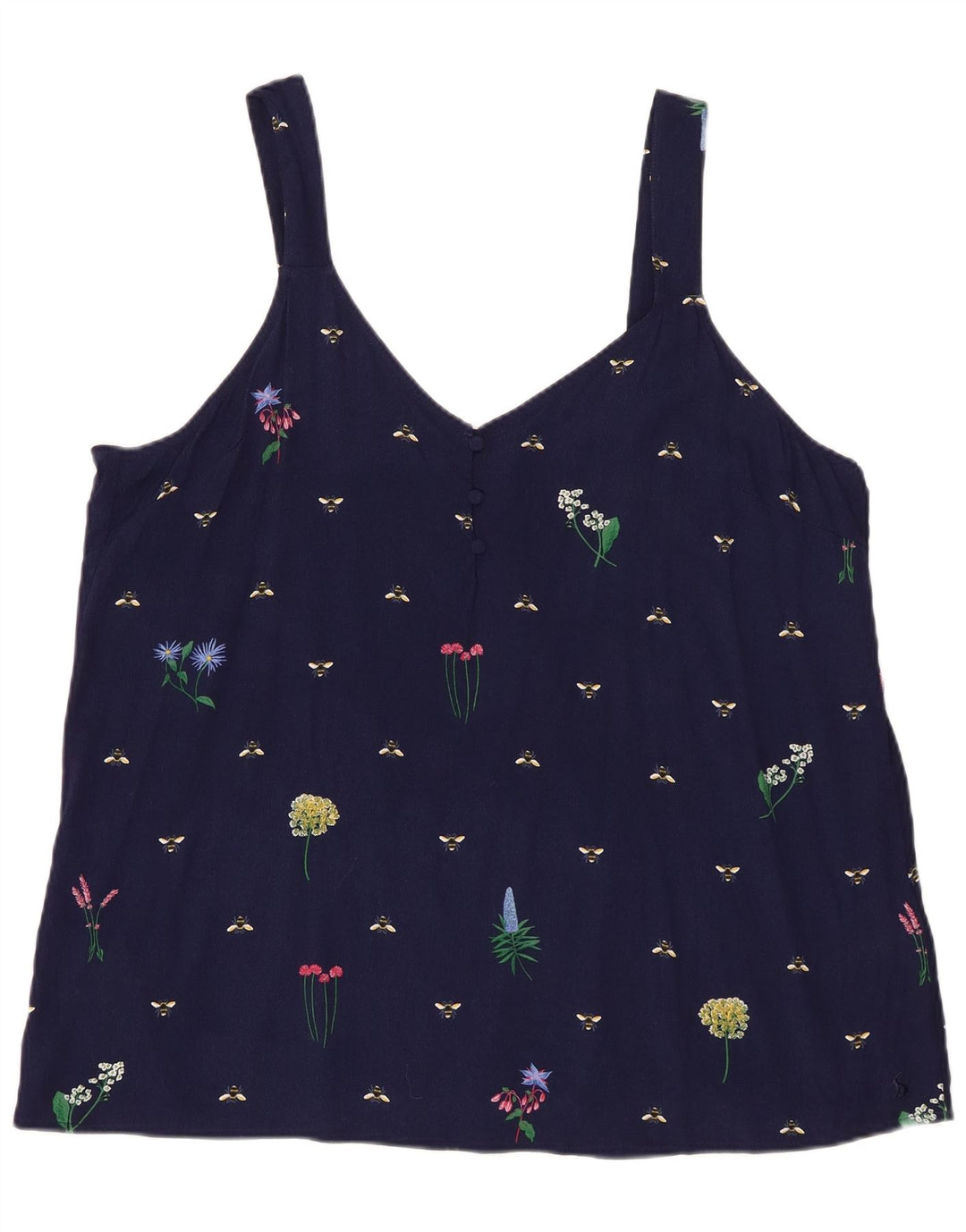 Top de tirantes con estampado abstracto para mujer de Joules UK 20 2XL Viscosa azul marino