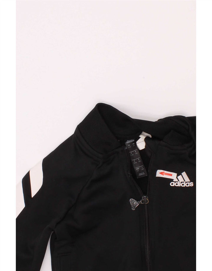 Adidas - Chaqueta de chándal para niño, 3-4 años, color negro, poliéster