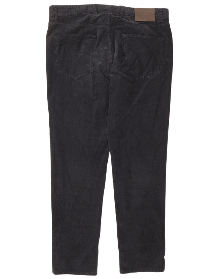 MASSIMO DUTTI Pantalón recto de pana para hombre EU 44 Large W36 L30 Negro