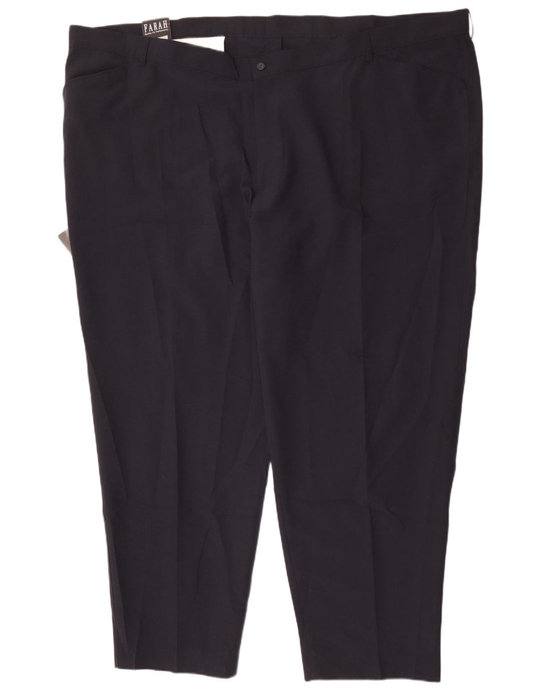 Farah Pantalones Casuales Rectos Para Hombre W60 L33 Poliéster Azul Marino
