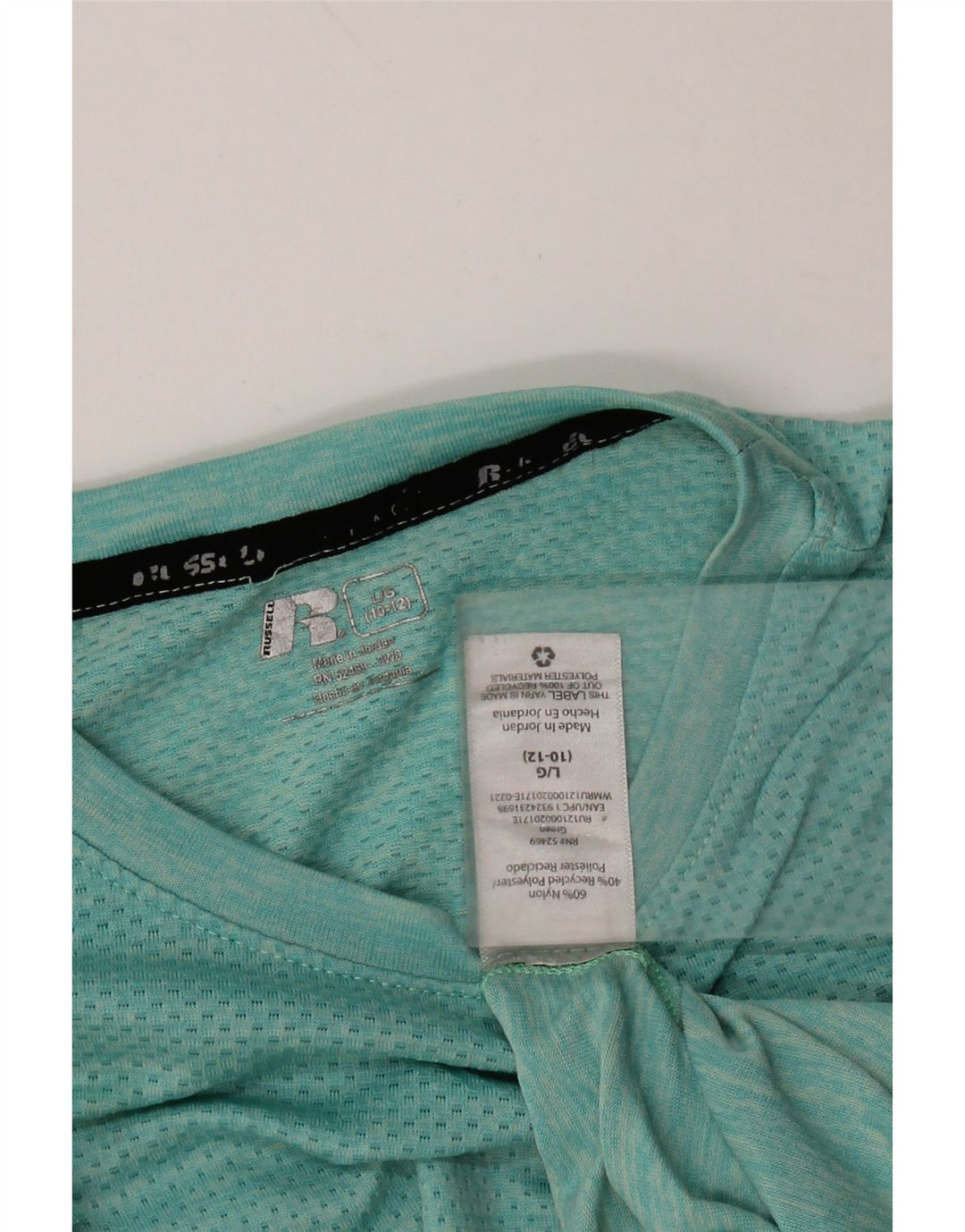 RUSSELL ATHLETIC Camiseta Dri-Power para niños 10-11 años Grande Turquesa