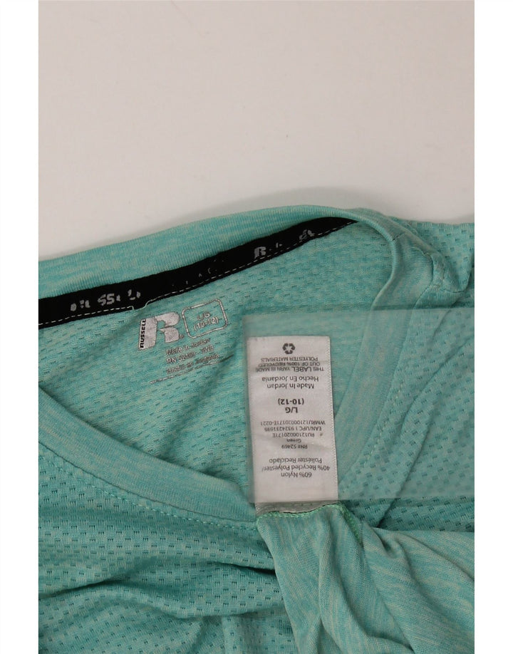 RUSSELL ATHLETIC Camiseta Dri-Power para niños 10-11 años Grande Turquesa