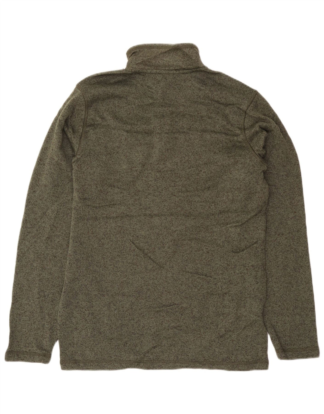 Eddie Bauer Sudadera con Cuello Alto y Botones para Hombre Jersey Mediano Moteado en Caqui