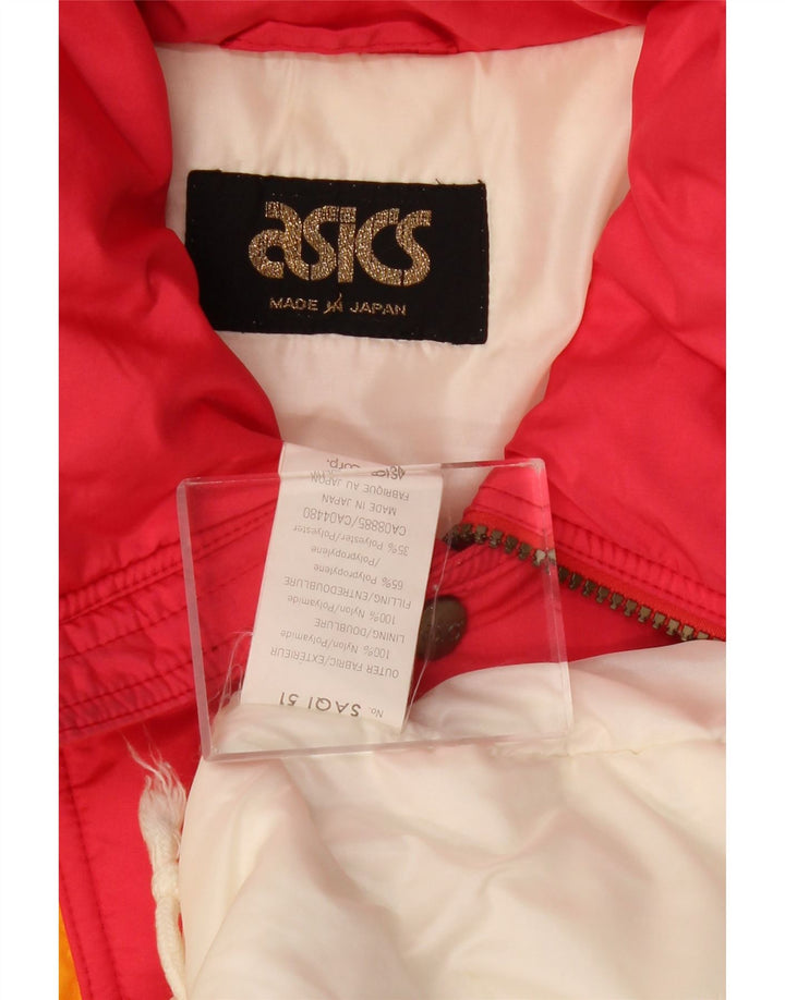 Asics Chaqueta De Esquí Para Hombre Nylon Color Block Rojo Grande