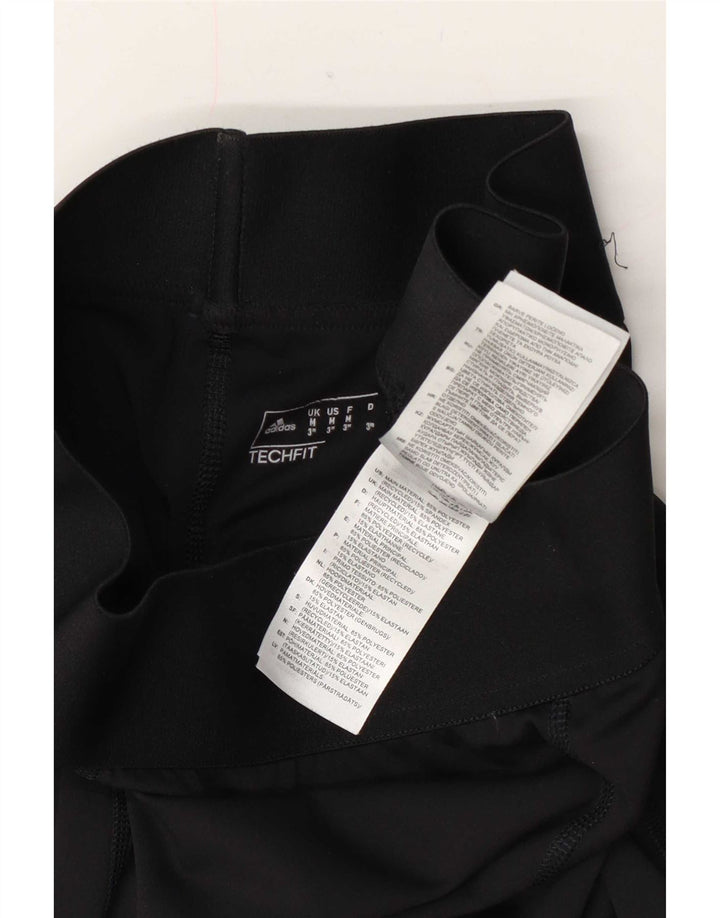 Adidas Pantalones cortos deportivos gráficos para mujer UK 12 Mediano Negro Poliéster