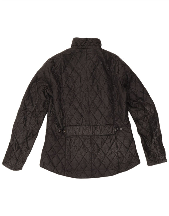 Barbour Chaqueta Acolchada Para Mujer UK 12 Mediana Poliamida Negra