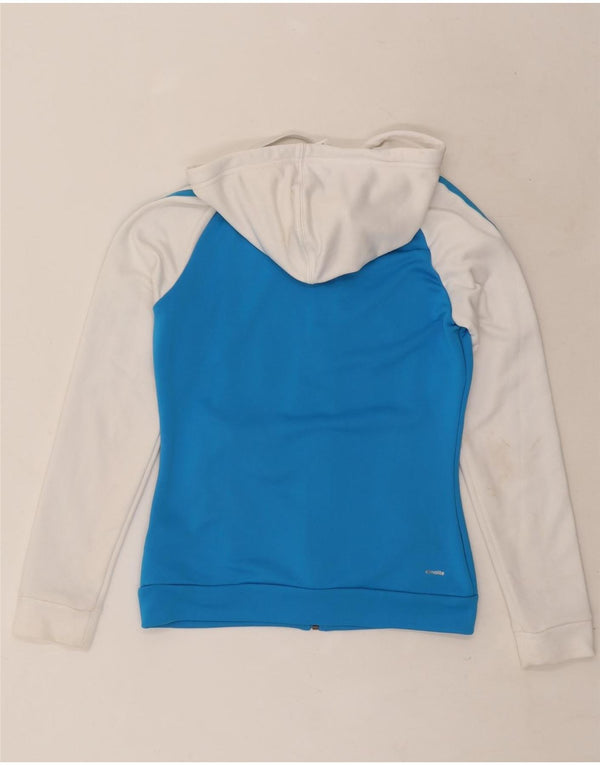Adidas Climalite Zip Sudadera con capucha para mujer Reino Unido 8/10 Pequeño Azul Poliéster