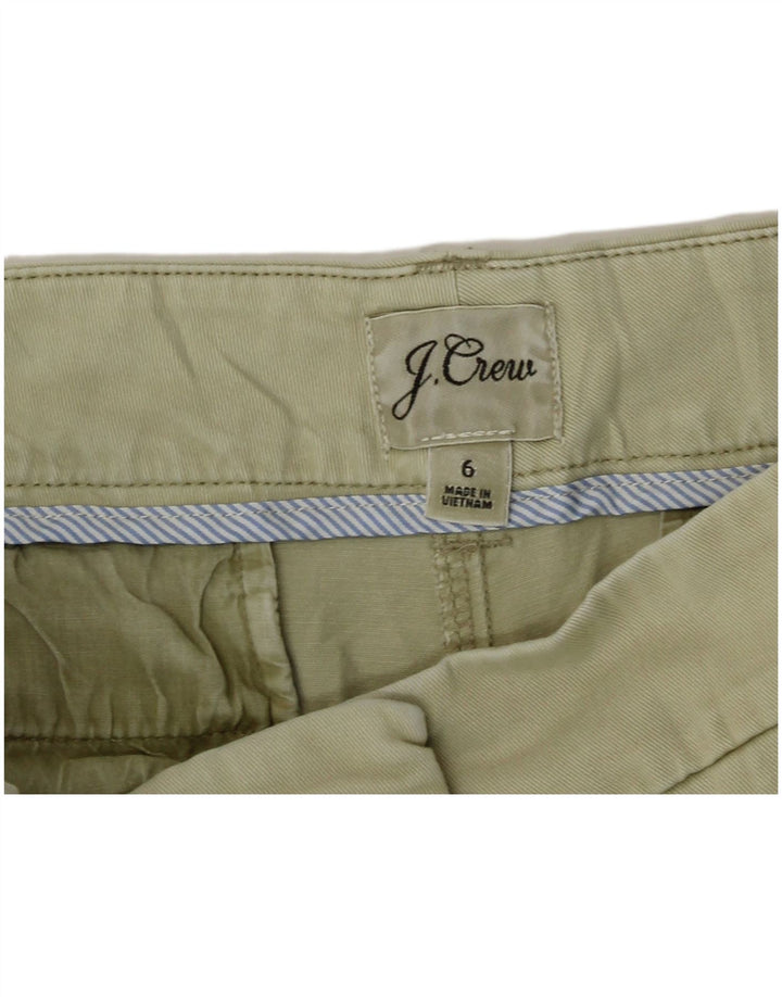 J. Crew Pantalones cortos chinos para mujer US 6 Medium W30 Algodón caqui