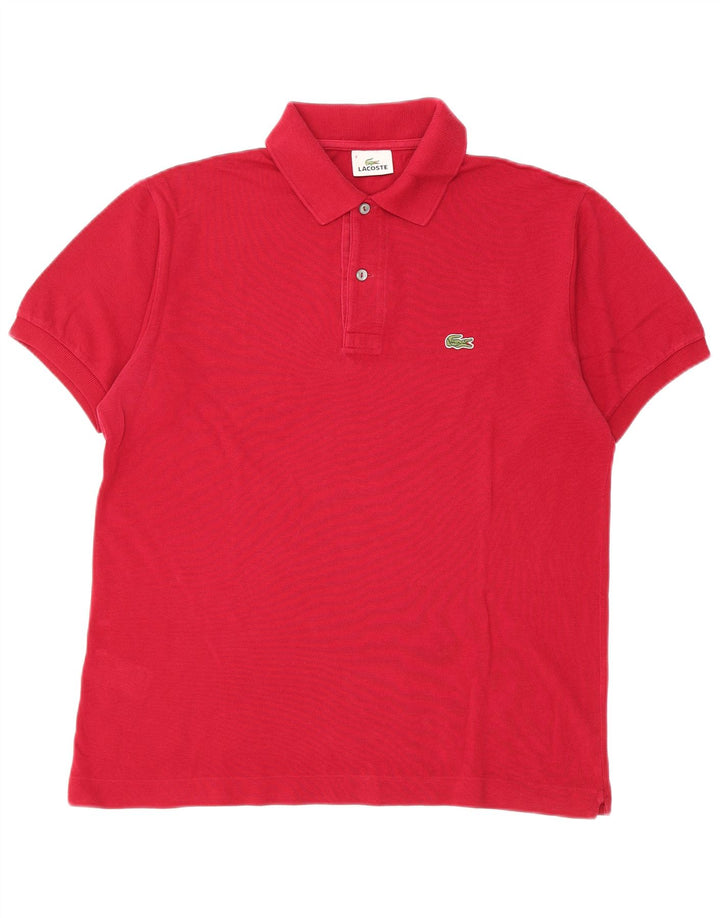 Polo Lacoste para hombre talla 4 mediano algodón rojo