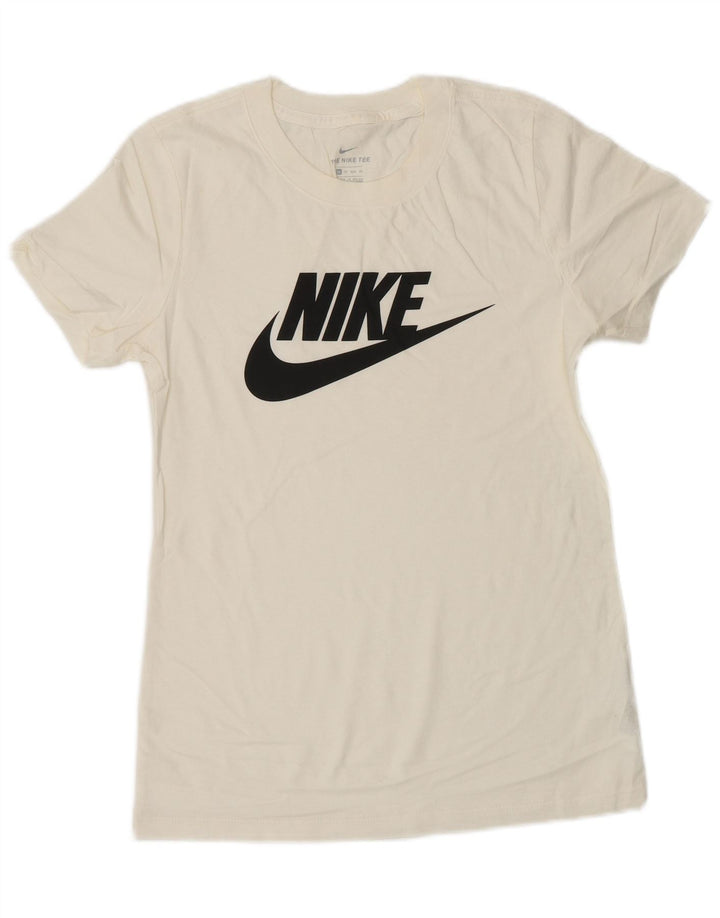 NIKE Camiseta gráfica para mujer UK 6 XS Blanco