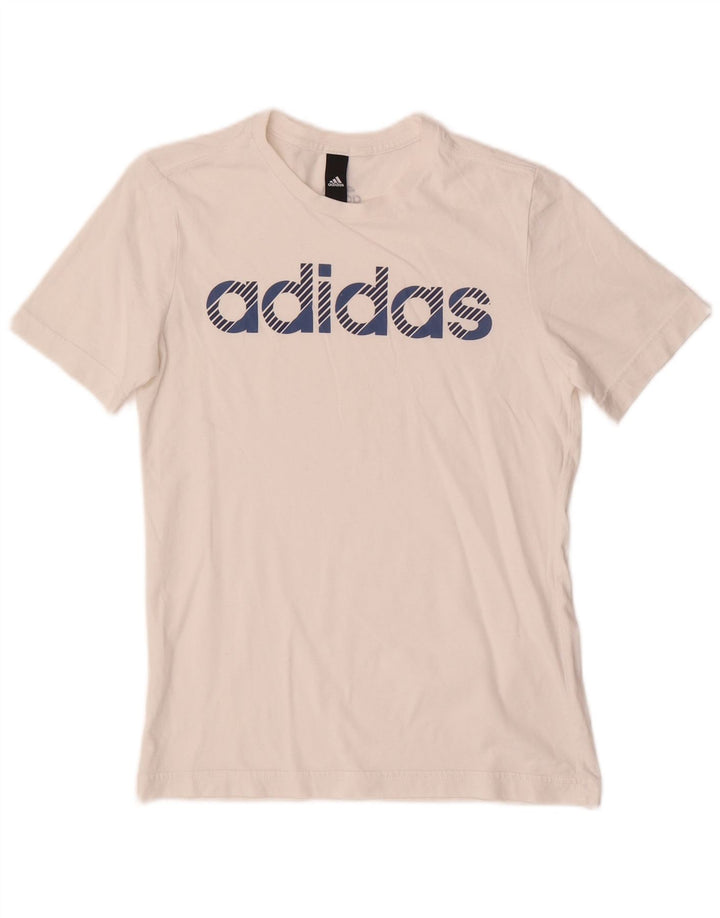 Adidas Camiseta gráfica para niño 13-14 años Blanco