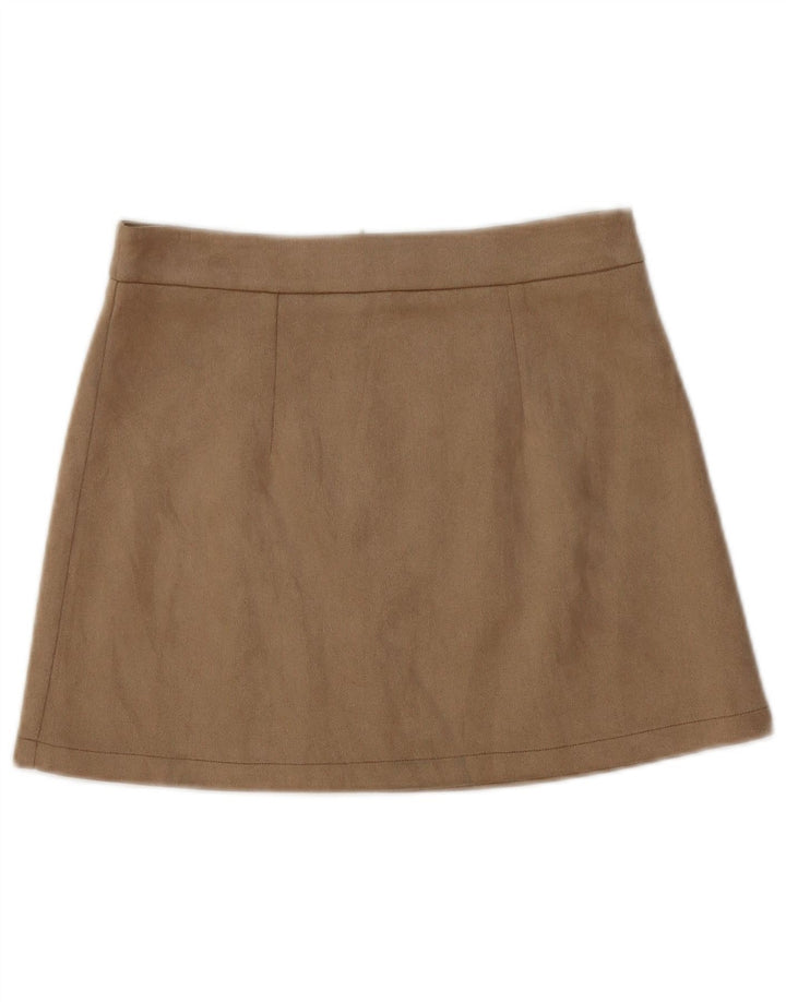 Les Copains Minifalda de cintura baja para mujer IT 40 Small W30 Poliéster beige