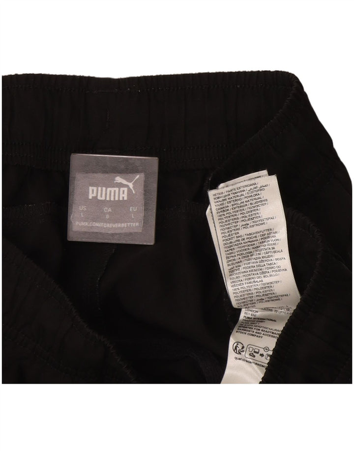 Puma - Pantalones cortos deportivos para hombre, talla grande, poliéster negro