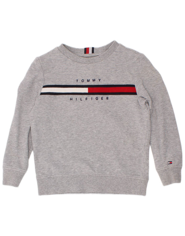 Tommy Hilfiger Sudadera con gráfico para niños 3-4 años Gris Colorblock