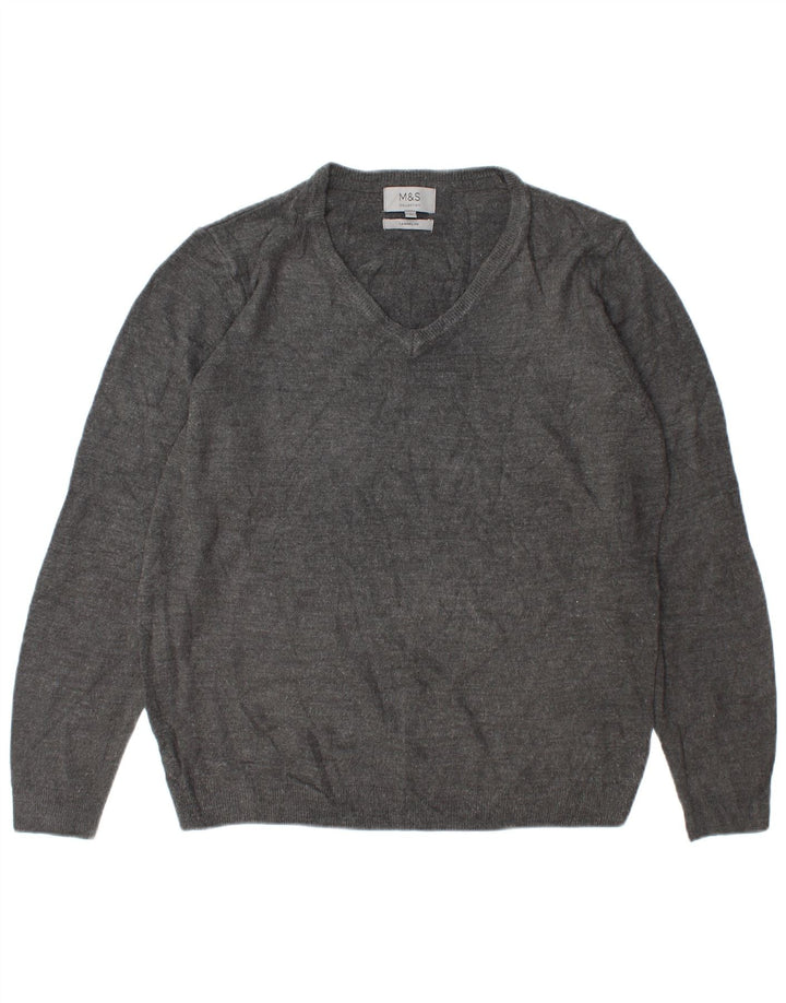 Marks & Spencer Suéter con Cuello en V para Hombre Acrílico Gris Grande