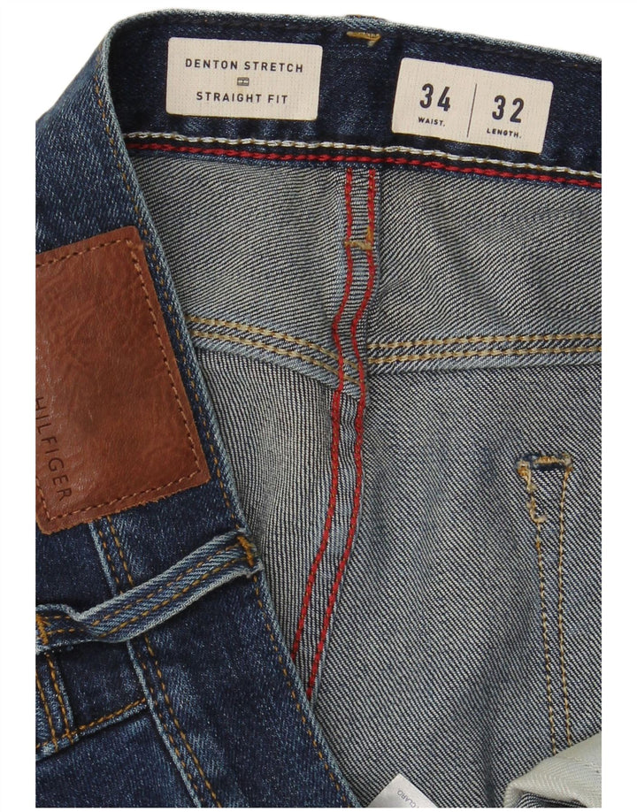 TOMMY HILFIGER Vaqueros rectos Denton para hombre W34 L27 Algodón azul marino