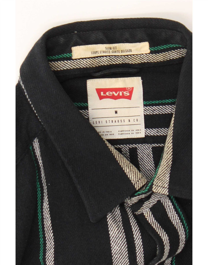 Levi's Hombre Camisa De Franela Slim Fit A Cuadros Azul Marino Medio