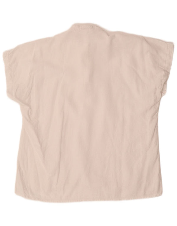 BENETTON Blusa para Mujer Top UK 44 Grande Blanco