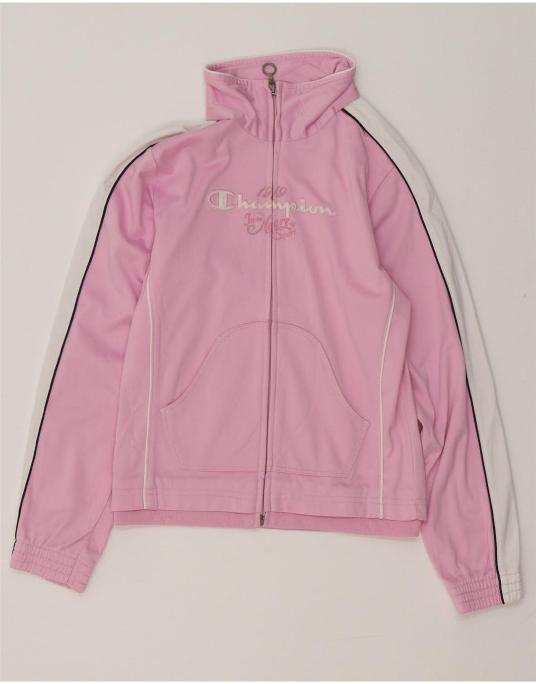 CHAMPION Chaqueta de chándal para niña 9-10 años Bloque de color rosa medio