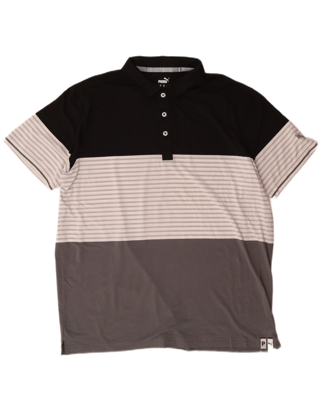 PUMA Polo para hombre 2XL Gris Colorblock
