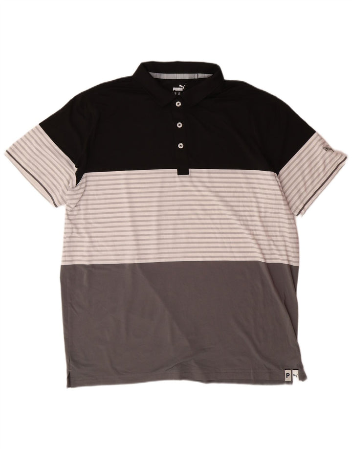 PUMA Polo para hombre 2XL Gris Colorblock