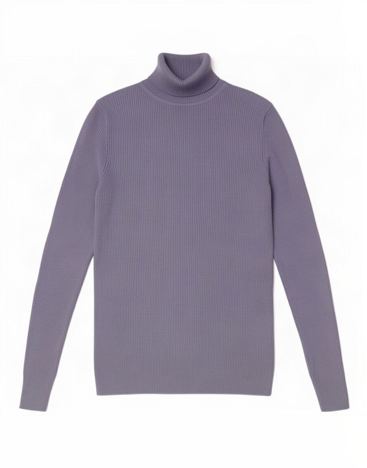 Marks & Spencer - Jersey con cuello vuelto para mujer, talla 40, viscosa azul mediana