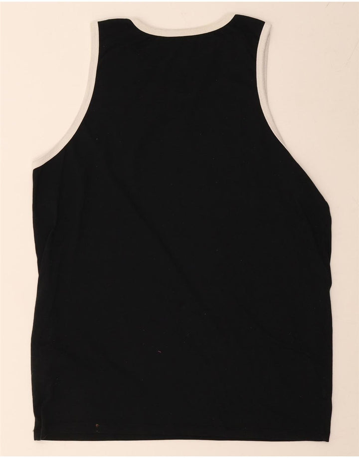 Nike Camiseta sin mangas con gráfico de corte atlético para hombre Poliéster negro mediano
