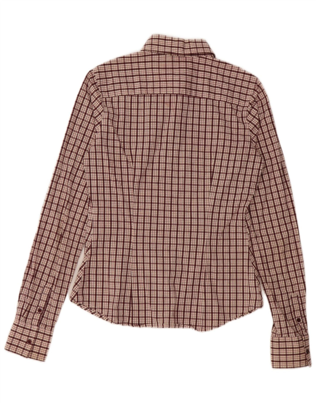 Tommy Hilfiger Camisa para mujer US 6 Medium Granate Check Cotton